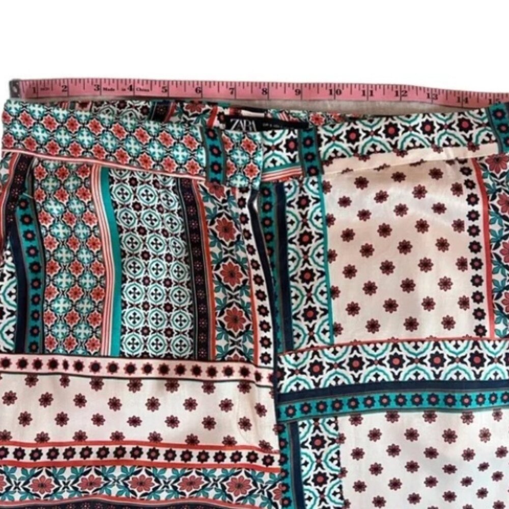 Zara Lightweight Patchwork Mosaic Tile Print Suit… - image 6